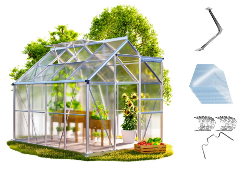 Staklenik s dodatnom opremom