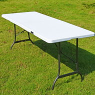 Sklopivi bife stol KAMIL, 76x183x74 cm, bijela