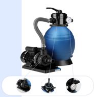 Pješčana filtracija za bazen AQUA, 10.200 l/h, plava