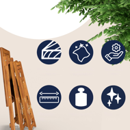 Balkonski set VITEK, 1+2, prirodna smeđa