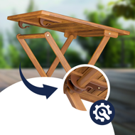 Balkonski set VITEK, 1+2, prirodna smeđa