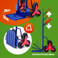 Transportna kolica rudle za stepenice CART, max. 200kg, plava
