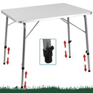 Sklopivi stol za kampiranje FOKA, 80x54x51-70cm, bijeli
