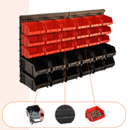 Viseći organizator za radionicu ORDER, 30 kutija, 64x2x38 cm, crvena/crna