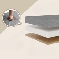 Tabure s prostorom za odlaganje EDMUND, 80x40x40cm, svijetlo siva