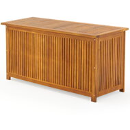Drvena kutija za pohranu ACACIA s kotačima, 117x50x59 cm, prirodna smeđa