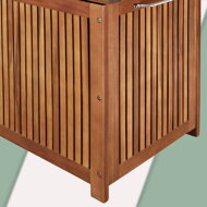 Drvena kutija za pohranu ACACIA s kotačima, 117x52x58,5 cm, prirodna smeđa