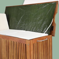 Drvena kutija za pohranu ACACIA s kotačima, 117x52x58,5 cm, prirodna smeđa