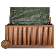 Drvena kutija za pohranu ACACIA s kotačima, 117x52x58,5 cm, prirodna smeđa