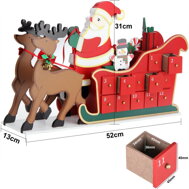 Adventski kalendar NIKOLAS, 52x31x13 cm, višebojan