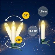 Svijeće za božićno drvce CANDLE, 20 kom, 10,5 cm, toplo bijelo svjetlo