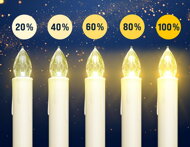 Svijeće za božićno drvce CANDLE, 20 kom, 10,5 cm, višebojne