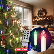 Svijeće za božićno drvce CANDLE, 20 kom, 10,5 cm, višebojne
