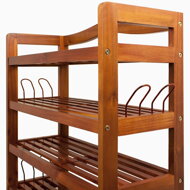 Regal za cipele RUSTIC, 5 polica, prirodno smeđi