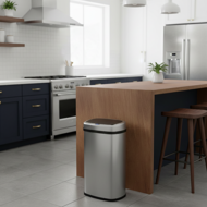 Senzorska kanta za otpad DEUS, 58 l, srebrna