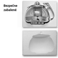 Čajnik sa sitom TEA 1,2 l, proziran, srebrni