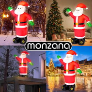Svjetleći Djed Mraz na napuhavanje, crveni