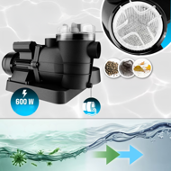 Pješčana filtracija za bazen AQUA s predfilterom, 13 200 l/h, plava