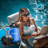Pješčana filtracija za bazen AQUA s predfilterom, 13 200 l/h, plava