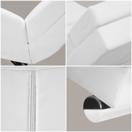 Ležaljka LONDON, 186×55×89cm, bijela