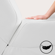 Ležaljka LONDON, 186×55×89cm, bijela