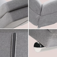 Ležaljka LONDON, 186×55×89cm, siva