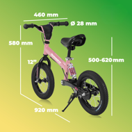 Dječji bicikl bez pedala QUIDO, od 3 godine, ružičasta