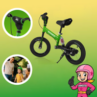 Dječji bicikl bez pedala QUIDO, od 3 godine, zelena