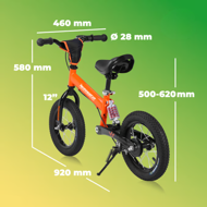 Dječji bicikl bez pedala QUIDO, od 3 godine, narančasta