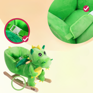 Ljuljajući zmajić DINO s sigurnosnim pojasom, zelena