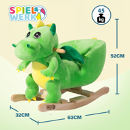 Ljuljajući zmajić DINO s sigurnosnim pojasom, zelena