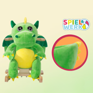 Ljuljajući zmajić DINO s sigurnosnim pojasom, zelena