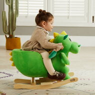 Ljuljajući zmajić DINO s sigurnosnim pojasom, zelena