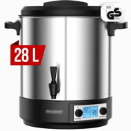 Grijač za čaj/vino/punč DION, 28 l, srebrni