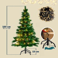Umjetno božićno drvce RUDOLPH s lampicama, zeleno