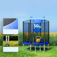 Trampolin s sigurnosnom mrežom JUMP, Ø183 cm, crno/plava