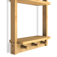 Viseća polica za kupaonicu BAMBOO, 28,5x10x70 cm, 3 police, smeđa