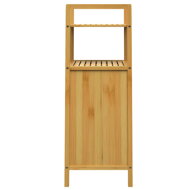 Bambuski regal s košarom za rublje DORIS, 40x30x95 cm, smeđa/krem