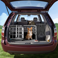 Transportni boks za pse BRUNO, 89x70x51 cm, srebrna/crna