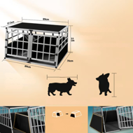 Transportni boks za pse BRUNO, 89x70x51 cm, srebrna/crna