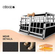 Transportni boks za pse BRUNO, 89x70x51 cm, srebrna/crna