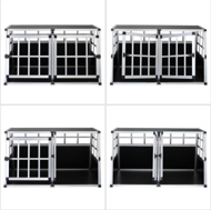 Transportni boks za pse BRUNO, 89x70x51 cm, srebrna/crna