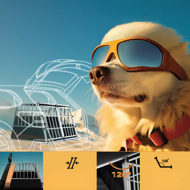 Transportni boks za pse BRUNO, 97x90x70cm, srebrna/crna