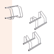 Stalak za 2 bicikla BIKE, 50x32x27 cm, srebrni