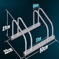 Stalak za 2 bicikla BIKE, 50x32x27 cm, srebrni