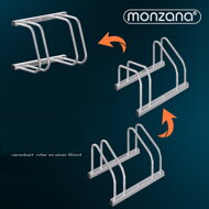 Stalak za 2 bicikla BIKE, 50x32x27 cm, srebrni