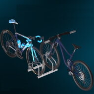 Stalak za 2 bicikla BIKE, 50x32x27 cm, srebrni