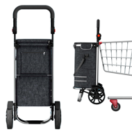 Kolica za kupovinu EASY, 50 l, crna