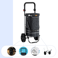 Kolica za kupovinu EASY, 50 l, crna