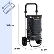 Kolica za kupovinu EASY, 50 l, crna